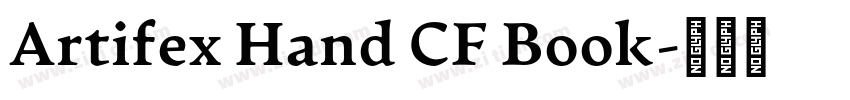 Artifex Hand CF Book字体转换